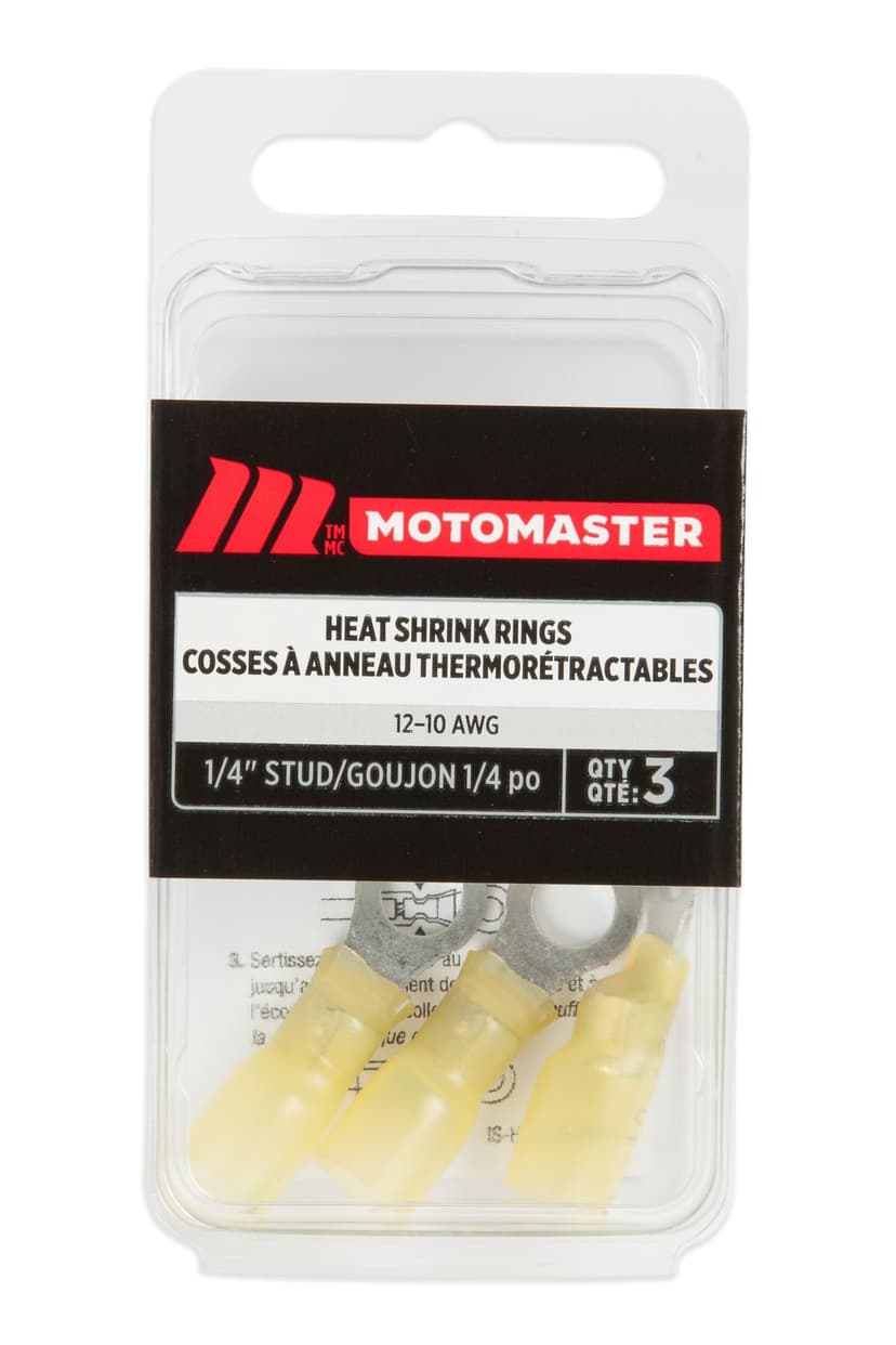 MotoMaster Nairn 12-10 Ga Heat Shrink Ring Terminal with 1/4-in Stud