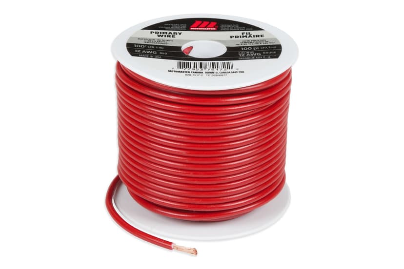 MotoMaster 12 AWG, Red 100-ft