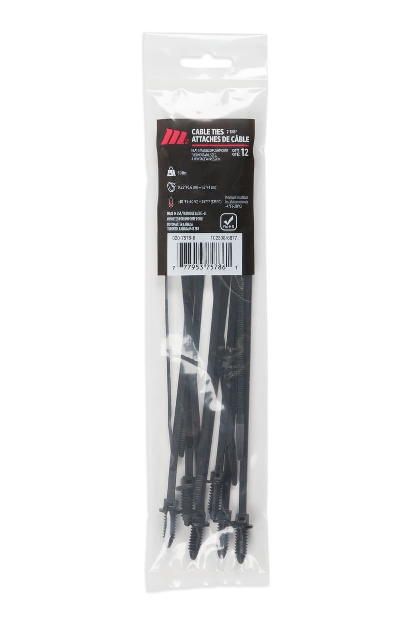 Push Mount 50-lb Cable Tie, 8-in