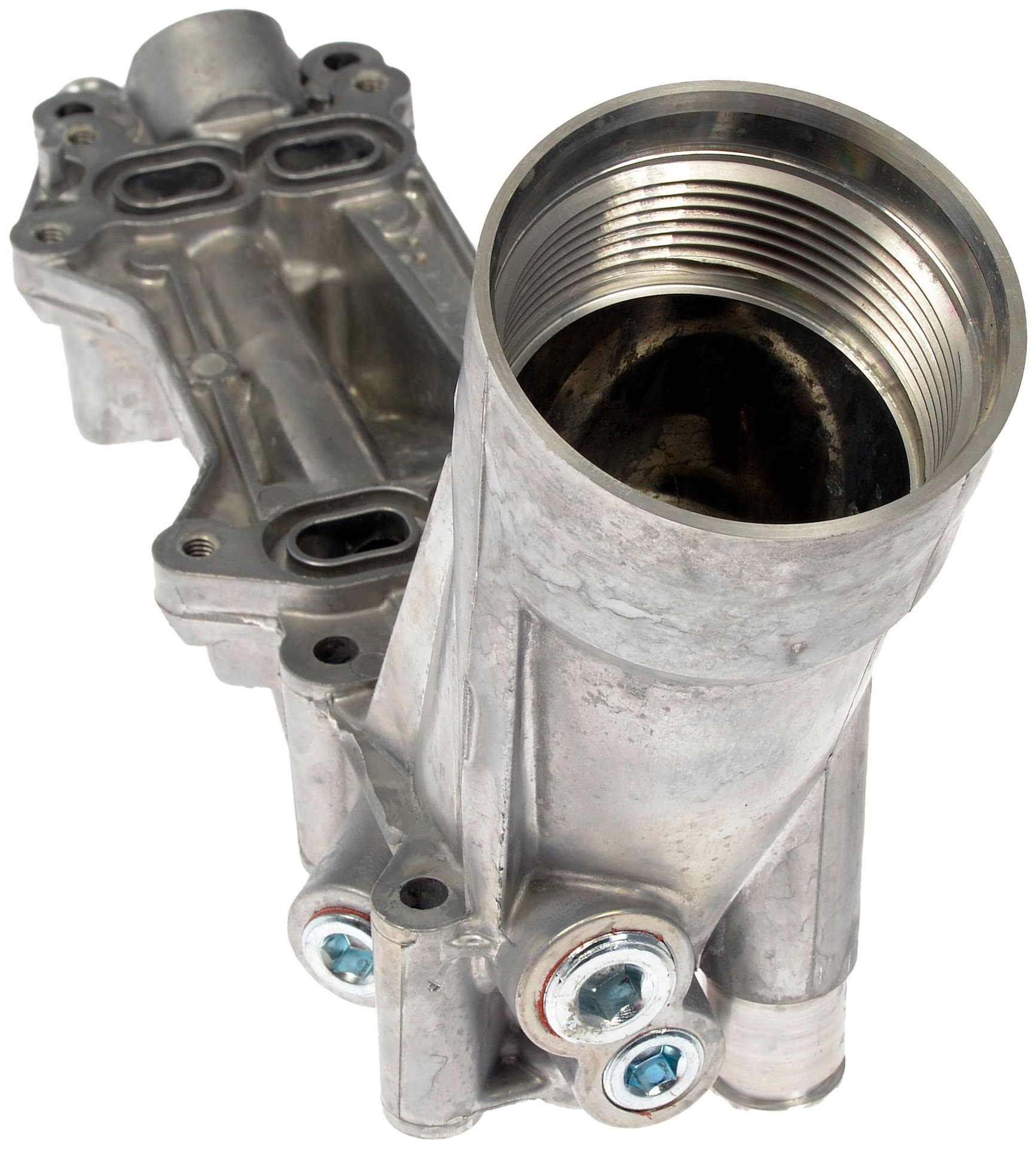 Dorman OE FIX Upgraded Aluminum Engine Oil Filter Housing with Oil Cooler