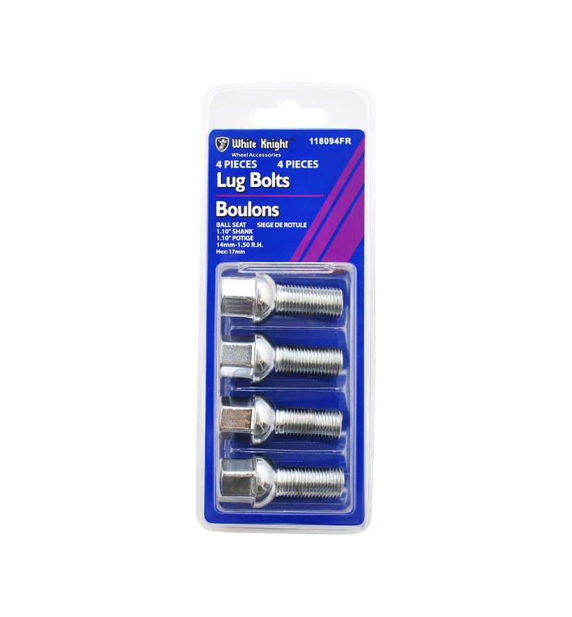 White Knight Ball Seat Lug Bolt, 14-mm x 1.50