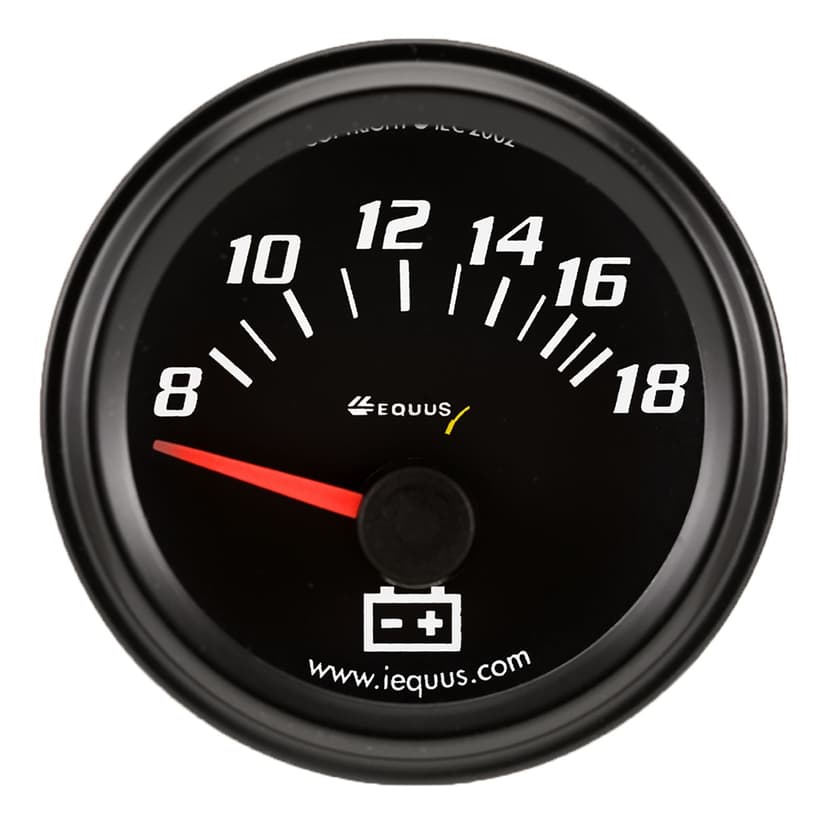EQUUS 2-in. Voltmeter, Black