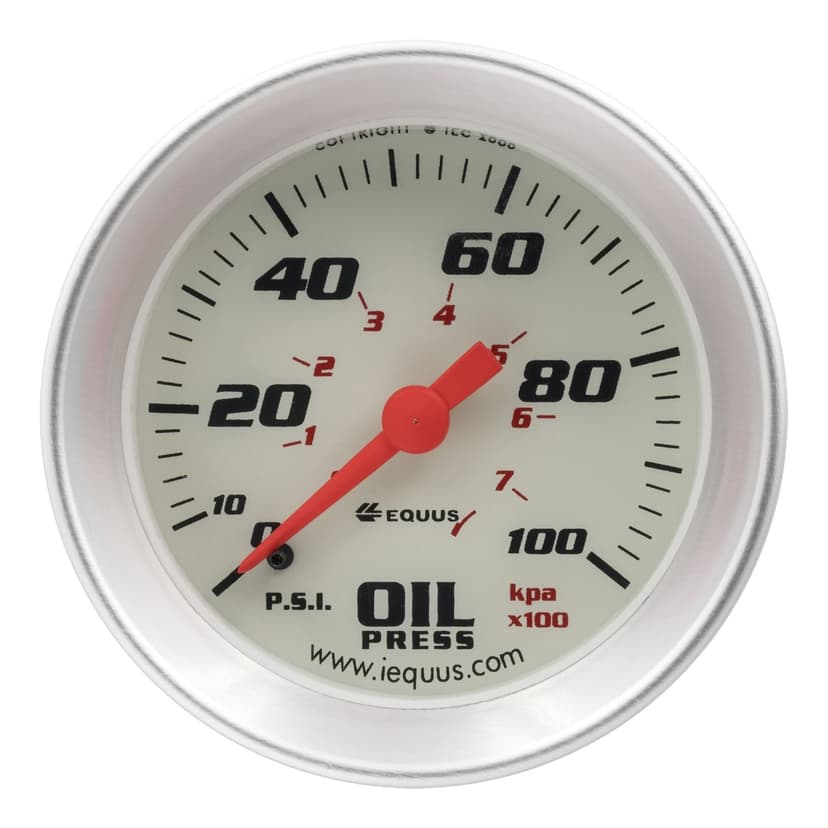 EQUUS 2-in. Oil Pressure Gauge, Aluminum