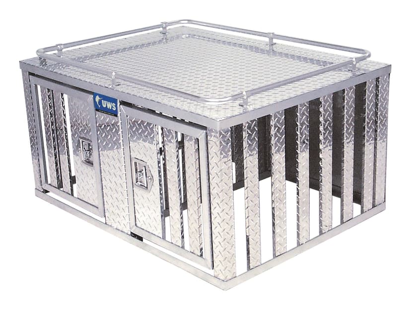 UWS DB-4848 Bright Aluminum Double-Door Dog Box, 48-in x 48-in