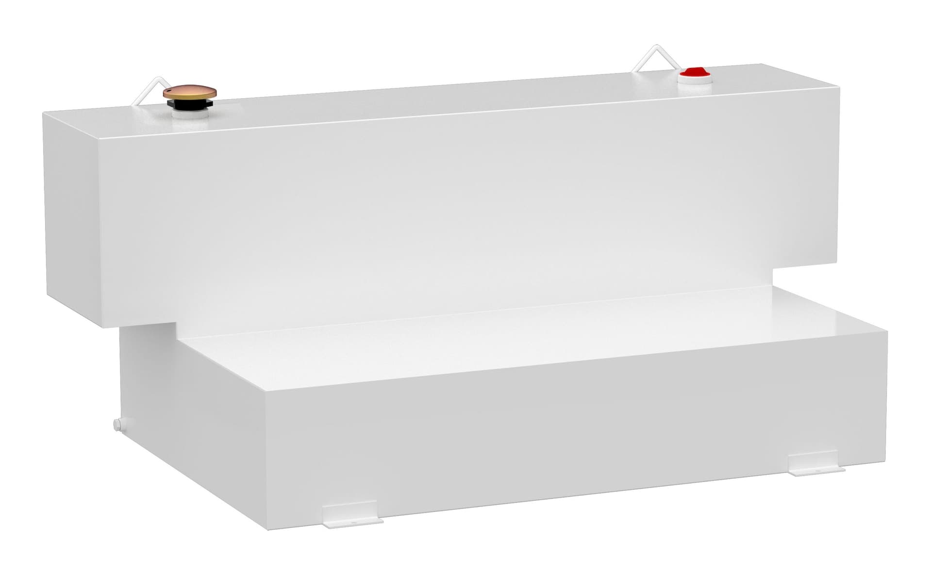 UWS ST-100HH-W Hammerhead Style L-Shape Transfer Tank, White, 100-Gallon
