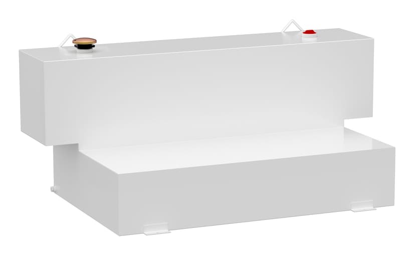 UWS ST-100HH-W Hammerhead Style L-Shape Transfer Tank, White, 100-Gallon