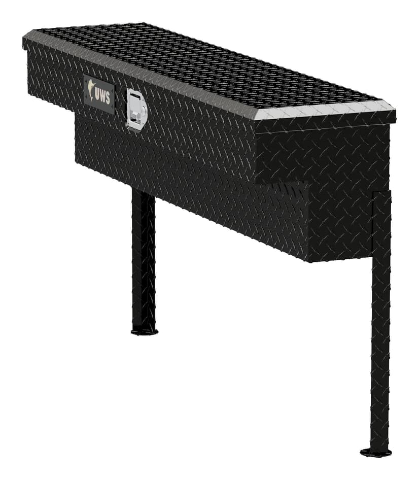 UWS TBSM-48-BLK Truck Side Tool Box, Black, 48-in