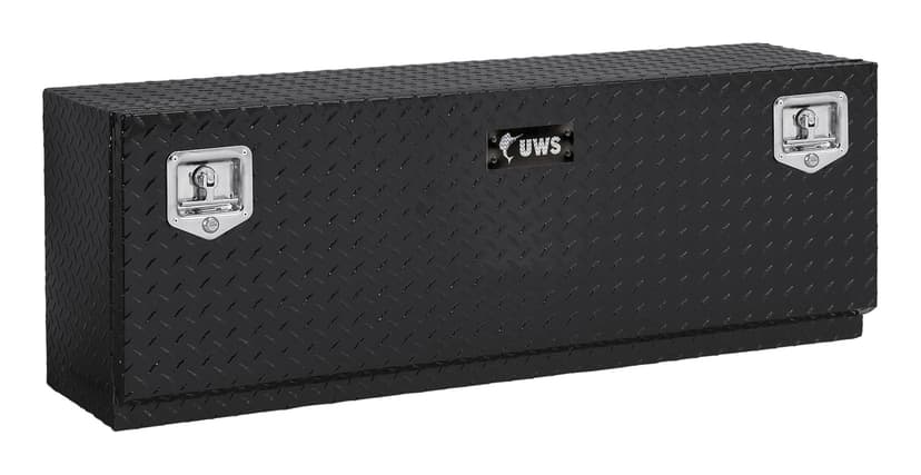 UWS TBTS-60-BLK Aluminum Single-Door Topside Truck Tool Box, Gloss Black, 60-in