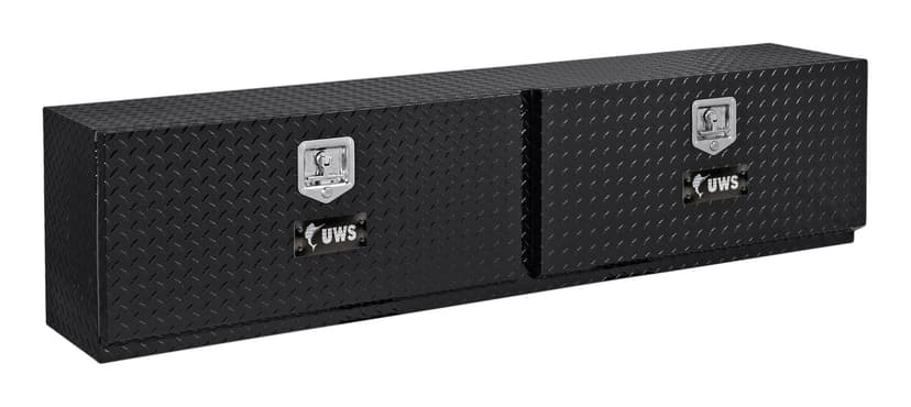 UWS TBTS-72-BLK Aluminum Double-Door Topside Truck Tool Box, Gloss Black, 72-in