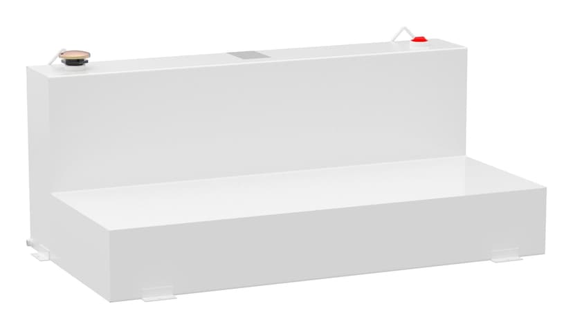 UWS ST-100-L-W L-Shape Steel Transfer Tank, White, 100-Gallon