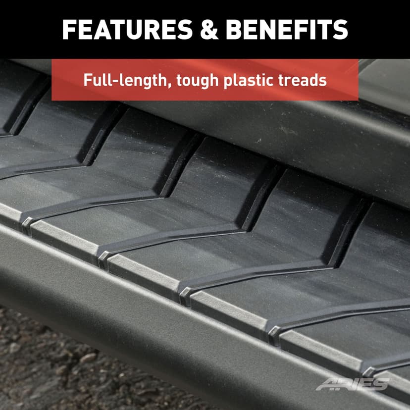 ARIES 2051967 AeroTread Stainless Running Boards, No Brackets, 5 x 67-in, Black