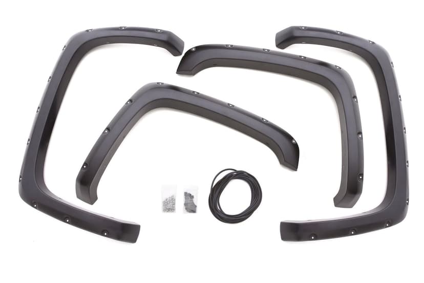 Lund RX109S Elite Series Rivet Style Standard Front and Rear Fender Flare, Black, 4-pk