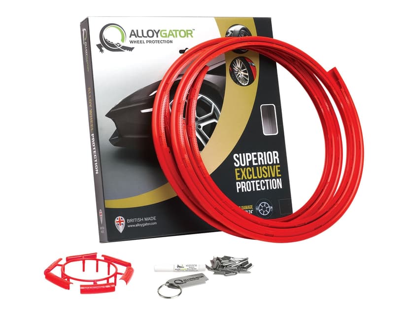 AlloyGator Red Wheel/Rim Guard 4-pk, Fits Wheels up to 24-in