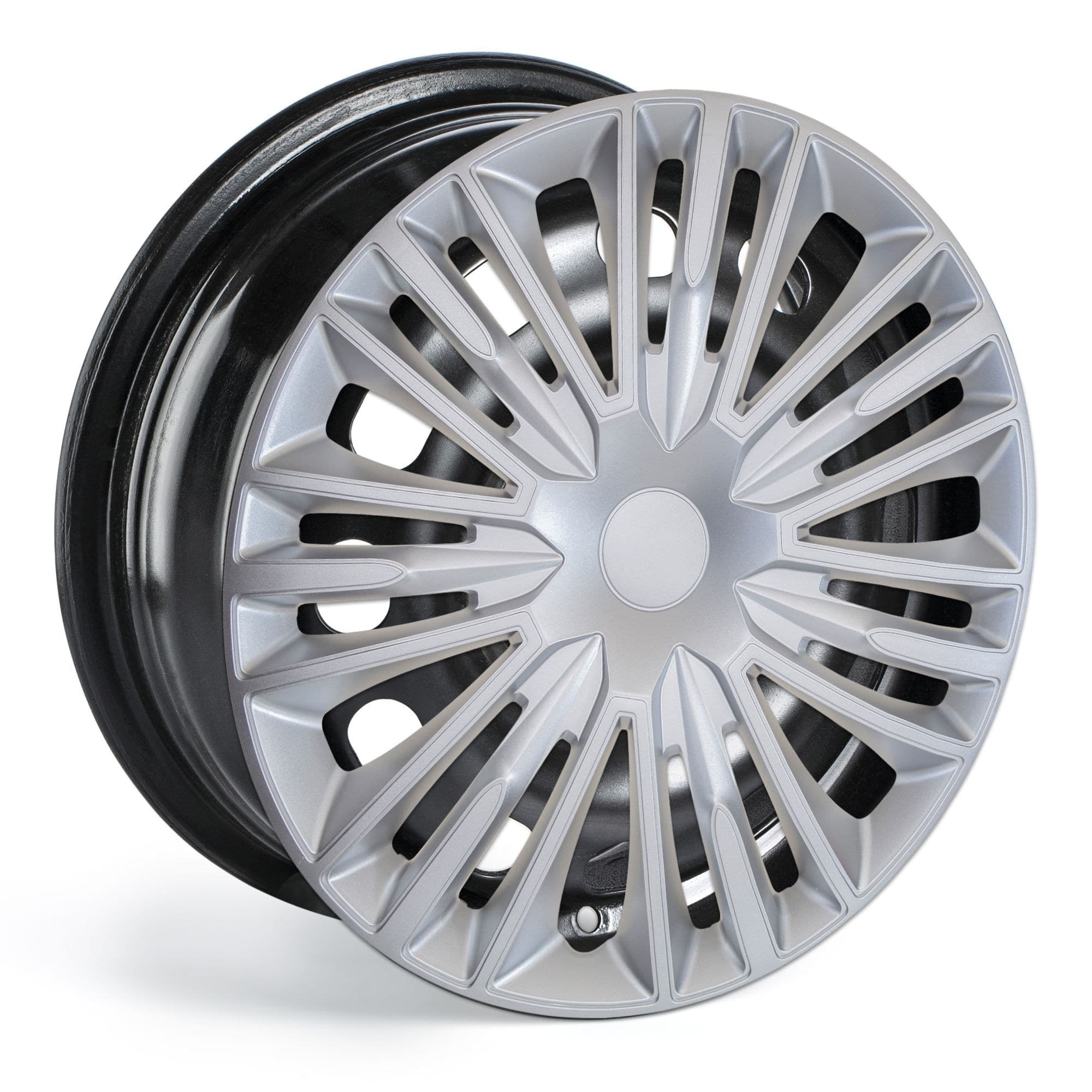 DriveStyle Jerez Wheel Cover/Hub Cap, Silver, 17-in, 4-pk