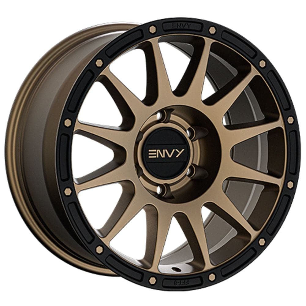 Envy FFT-8 Alloy Wheel, Bronze with Black Lip, Assorted Sizes