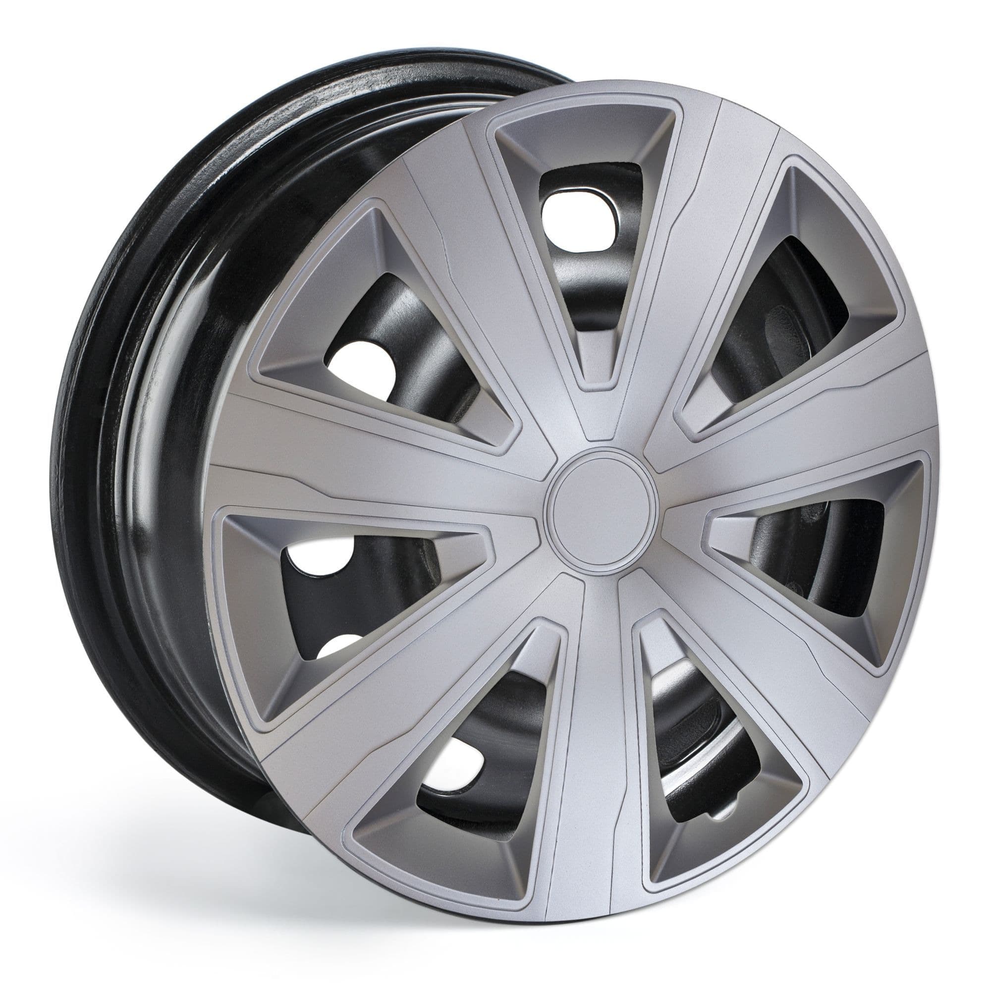 DriveStyle Tenzo Wheel Cover/Hub Cap, Silver, 16-in, 4-pk