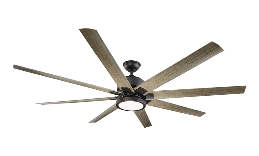 NOMA Elliot 8- Blade 6-Speed Indoor Ceiling Fan with DC Motor & Remote, 72-in, Matte Black