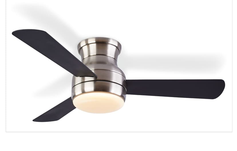 NOMA Hayden 44" 3-Blade Reversible 6-Speed Dimmable LED Ceiling Fan with Remote, Brushed Nickel