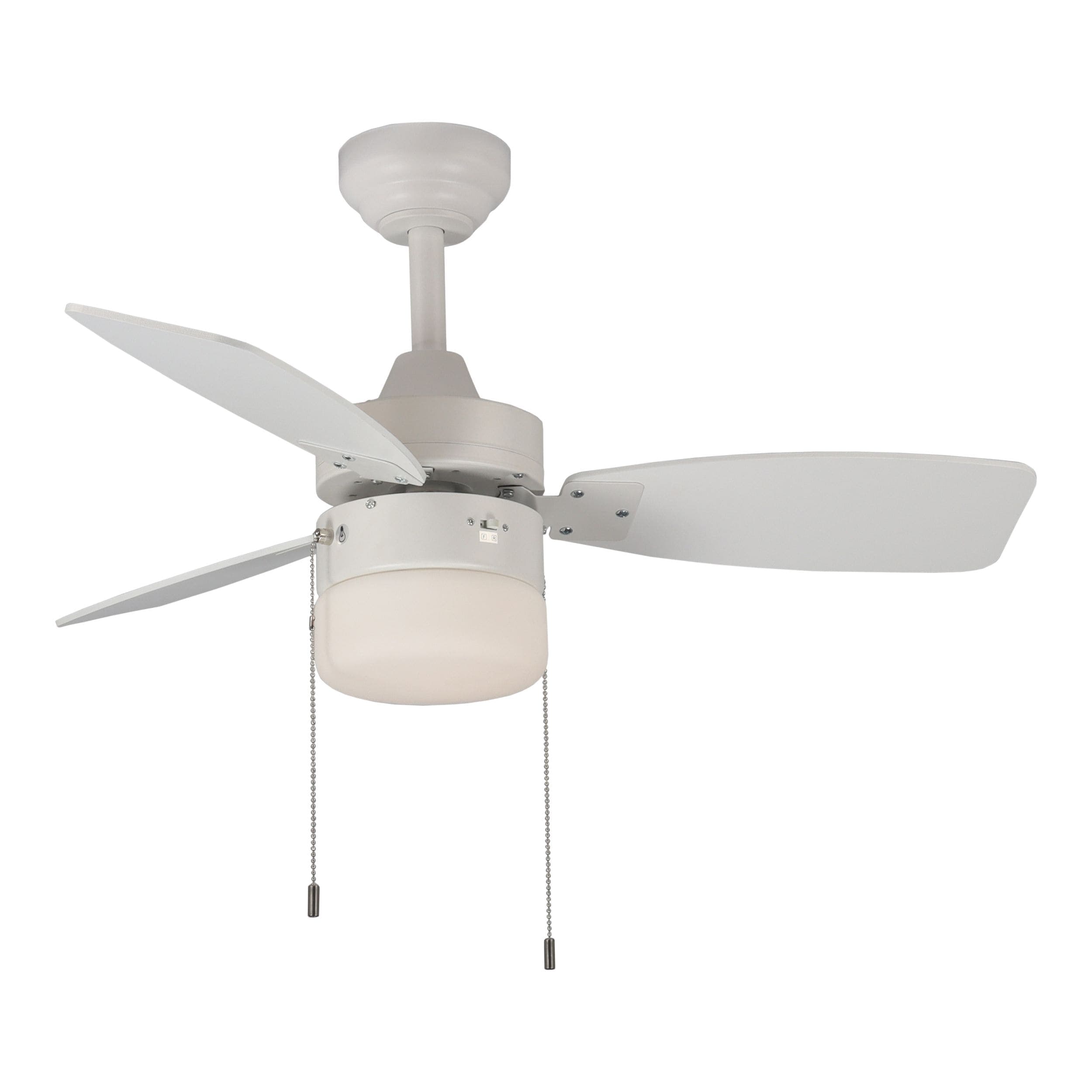 For Living 36" 3-Reversible Blade 3-Speed Integrated LED Ceiling Fan with 3 CCT, White/Oak