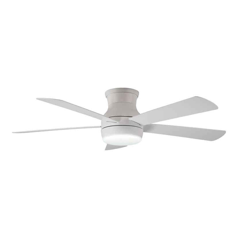 NOMA Marley 52" 5-Blade Reversible 6-Speed Ceiling Fan with Dimmable LED Light & Remote, White