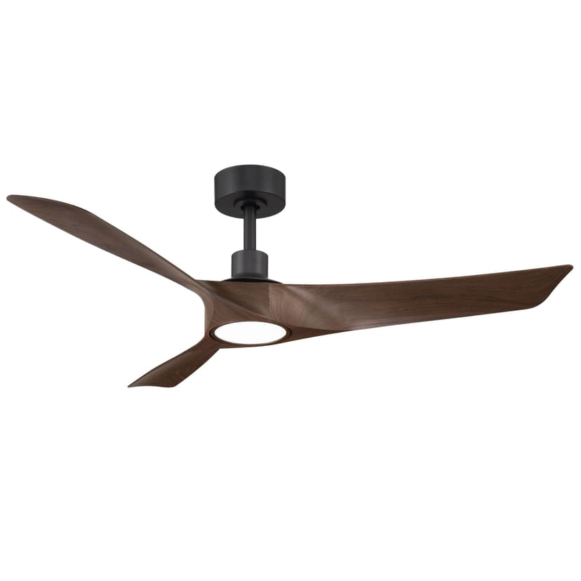 Noma Jaxon Integrated LED Ceiling Fan, Black, 52-in