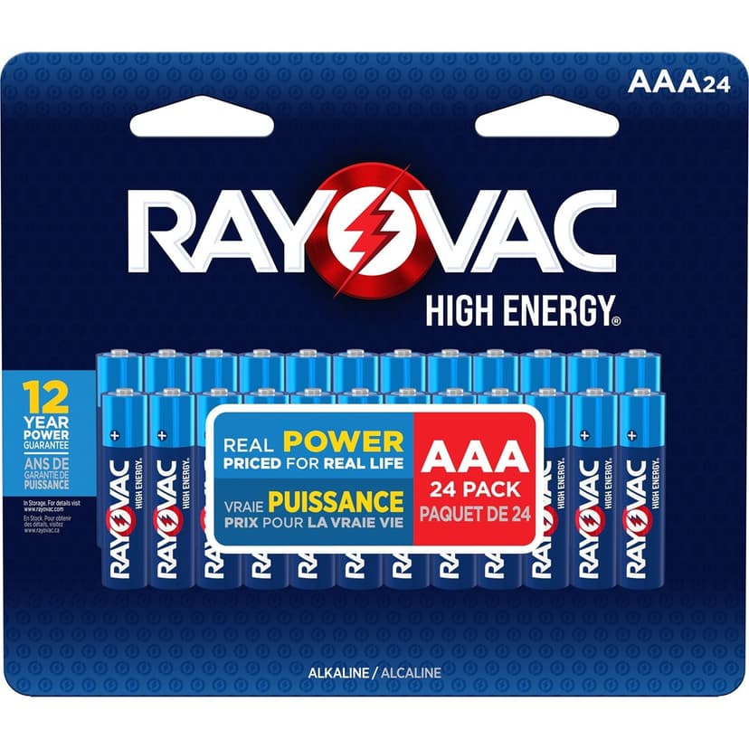 Rayovac HIGH ENERGY™ AAA Alkaline Batteries, Long Lasting, All Purpose, 24-Pk