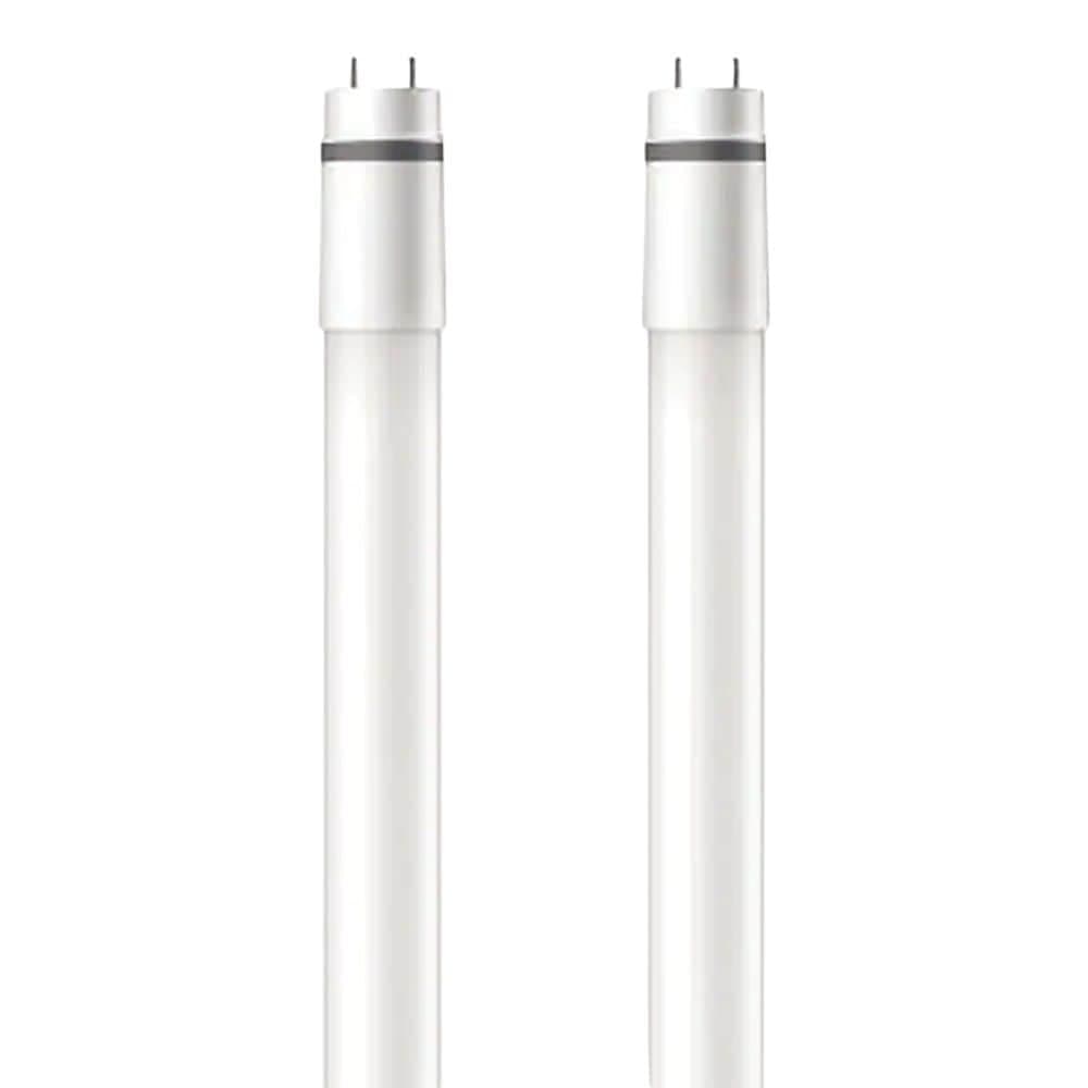 Philips T8 G13 Base Fluorescent Tube Light Bulbs, 6500K, Daylight, 32W, 48-in, 2-pk