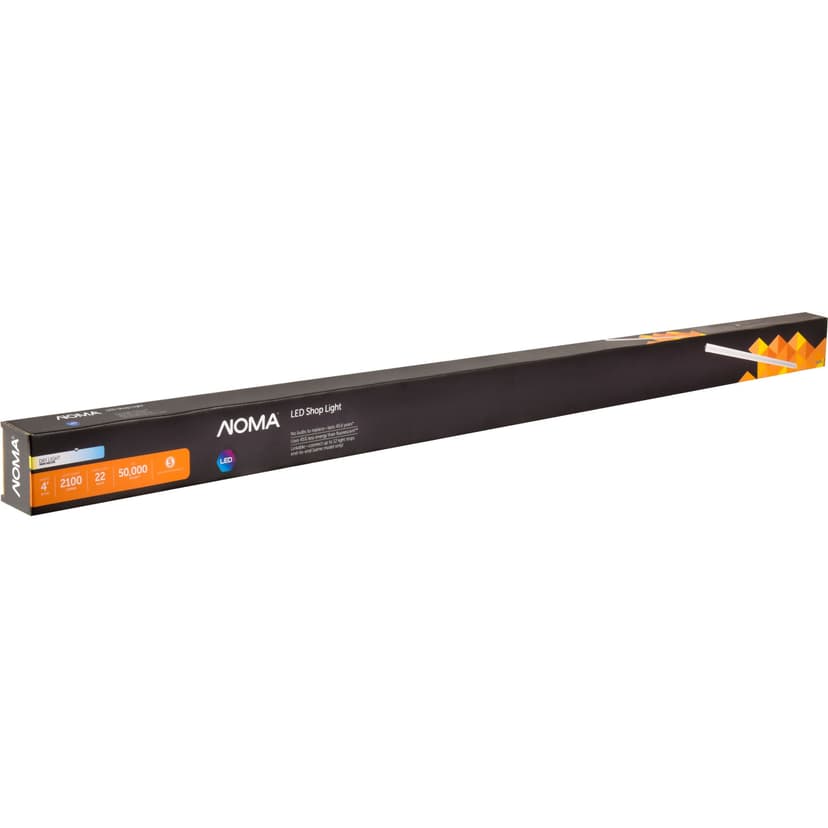 NOMA Indoor Single Tube Integrated LED T8 Light, 2100 Lumens, Daylight, 22W, 4-ft
