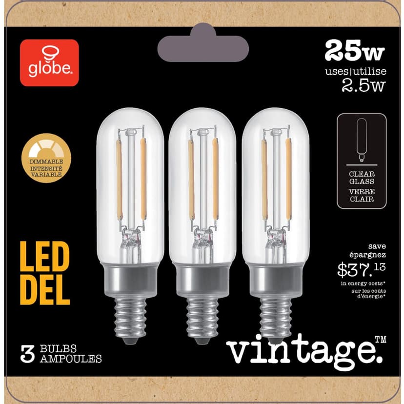 Globe 25W T8 LED Warm White Bulb