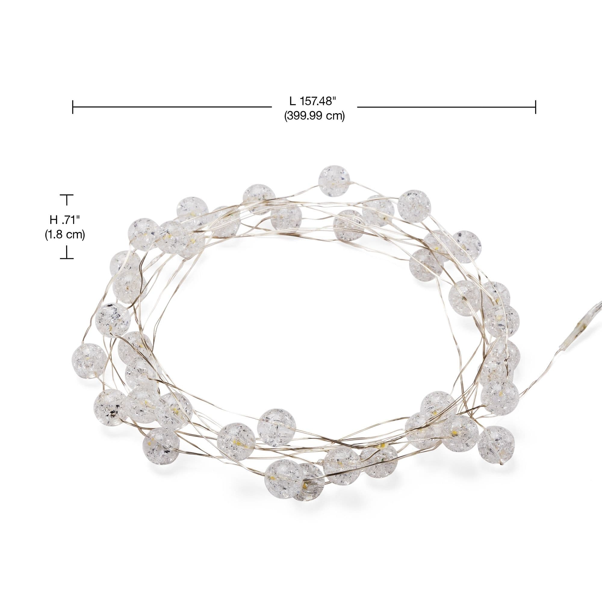 West & Arrow Merkury Mini Cracked Orb Fairy Lights, Warm White
