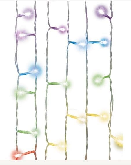 West & Arrow Merkury Cascading Curtain String Lights, 96 LEDs, Rainbow