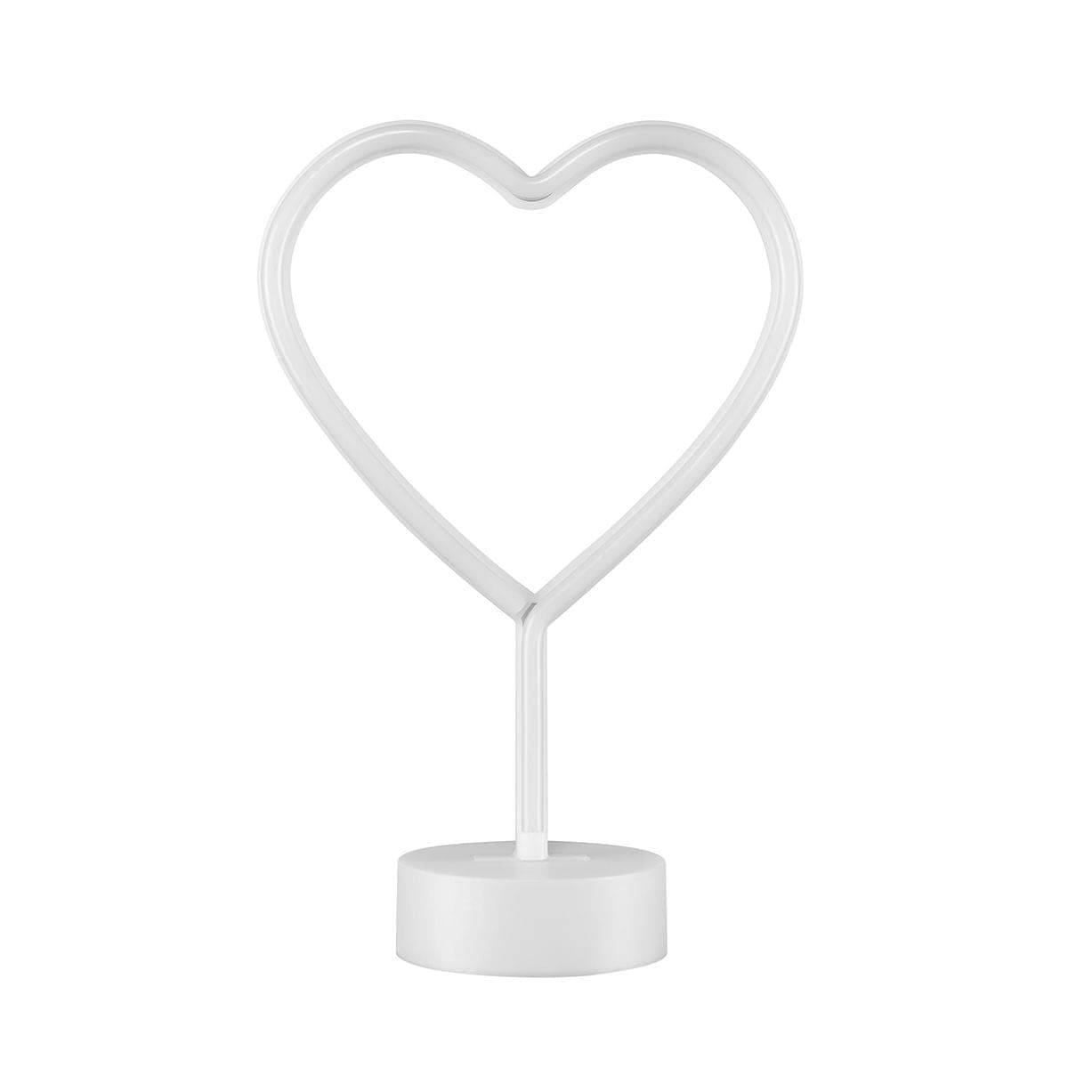 Globe LED Neon Heart/Love Light, LED Battery-Operated Table Lamp, 3W