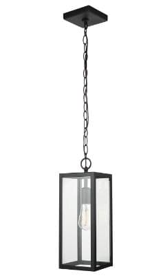 NOMA Draper Outdoor Pendant Light, Matte Black