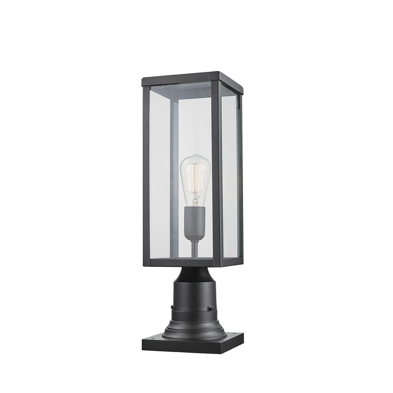 NOMA Draper Outdoor Pole or Pier Mount, Matte Black
