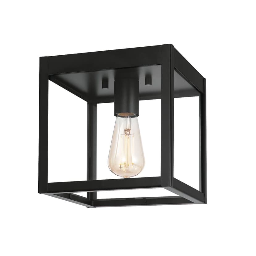 NOMA Draper Outdoor Flush Mount Light, 8-in, Matte Black