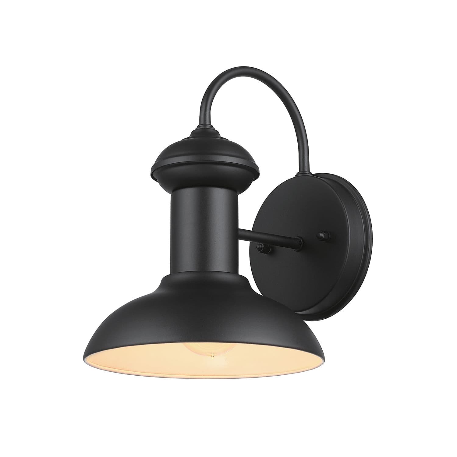 For Living Martes 1-Light Wall Sconce, Matte Black