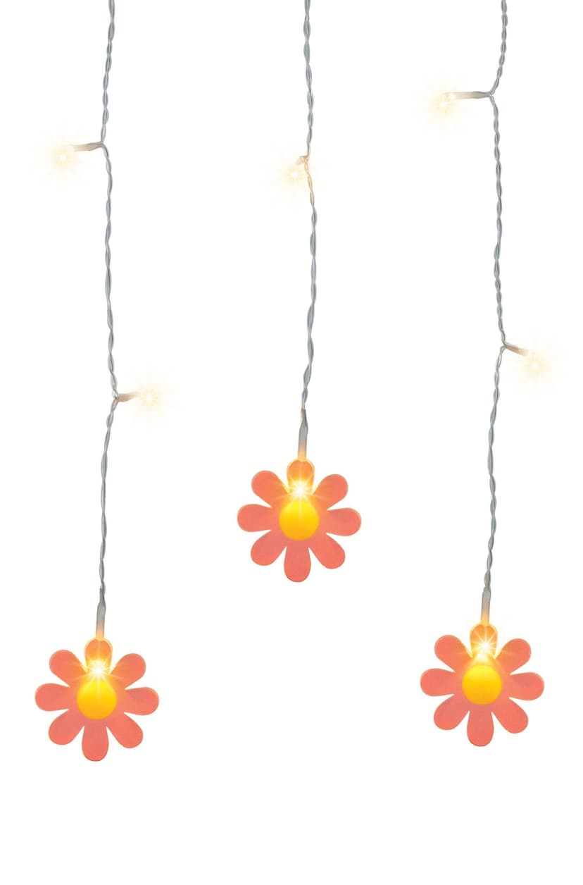 West & Arrow Merkury Battery-Operated Daisy String Lights, Warm White, 4.4-ft
