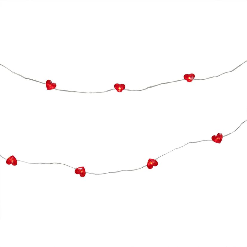 Globe Mini Heart Shaped LED String Light with 20 LEDs, 8-ft