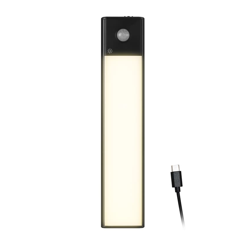 NOMA Rechargeable Motion Detected LED Undercabinet Light, Black, 7.87-in