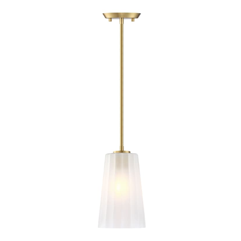 CANVAS Westwood 1-Light Frosted Glass Shade Ceiling Pendant Light Fixture, Gold
