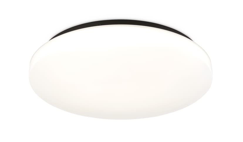 NOMA Black Round Frame Integrated LED Flush Mount Ceiling Light Fixture, Black, 13-in