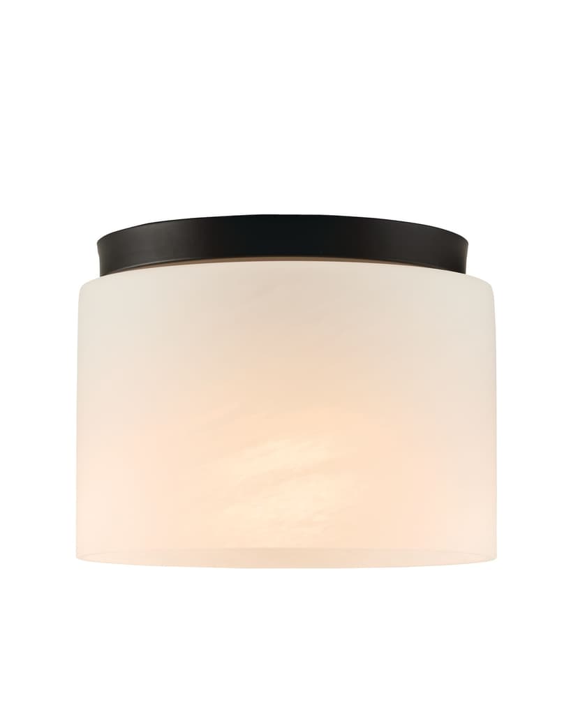 Canvas Cambray 1-Light Flush Mount, Black