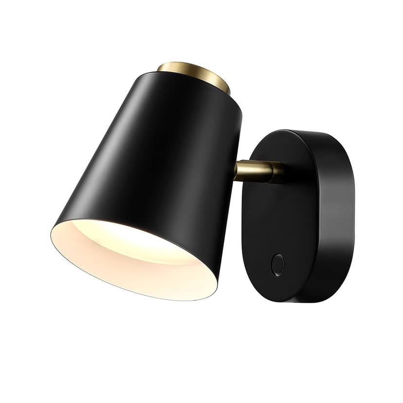 Canvas Rechargeable Battery Operated Wall Sconce, Black