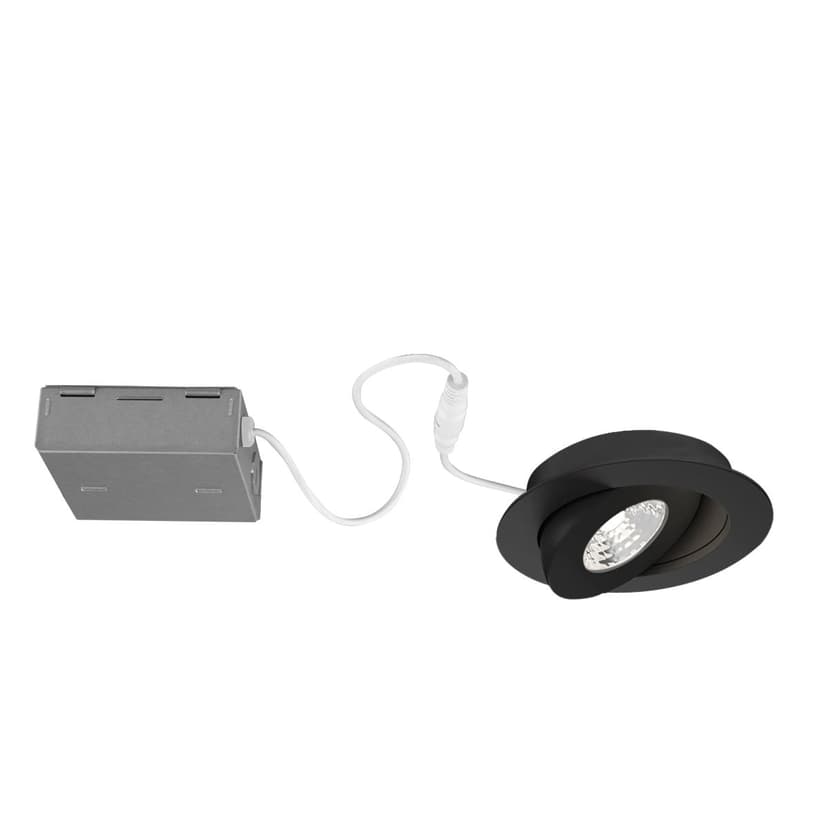 BAZZ 4-in 700 Lumens/9W/2700-5000K Matte Black Integrated Directional LED Recessed Light Fixture