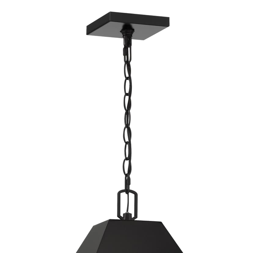 Eurofase 22.25-in 3-Light Matte Black Outdoor Pendant