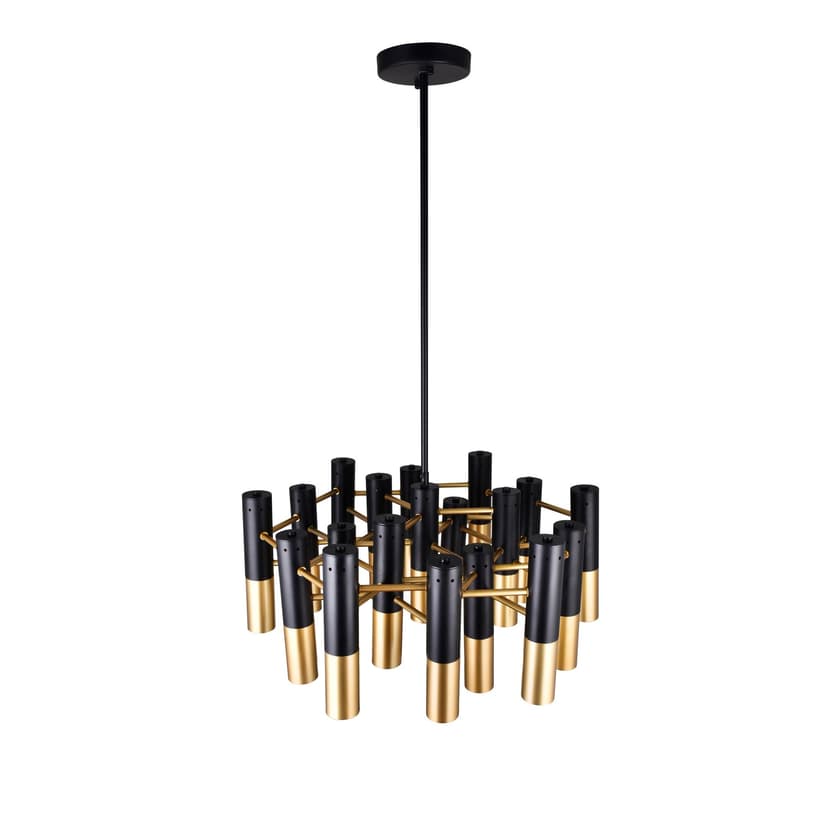 CWI Lighting Corna 12-Light Chandelier, Matte Black