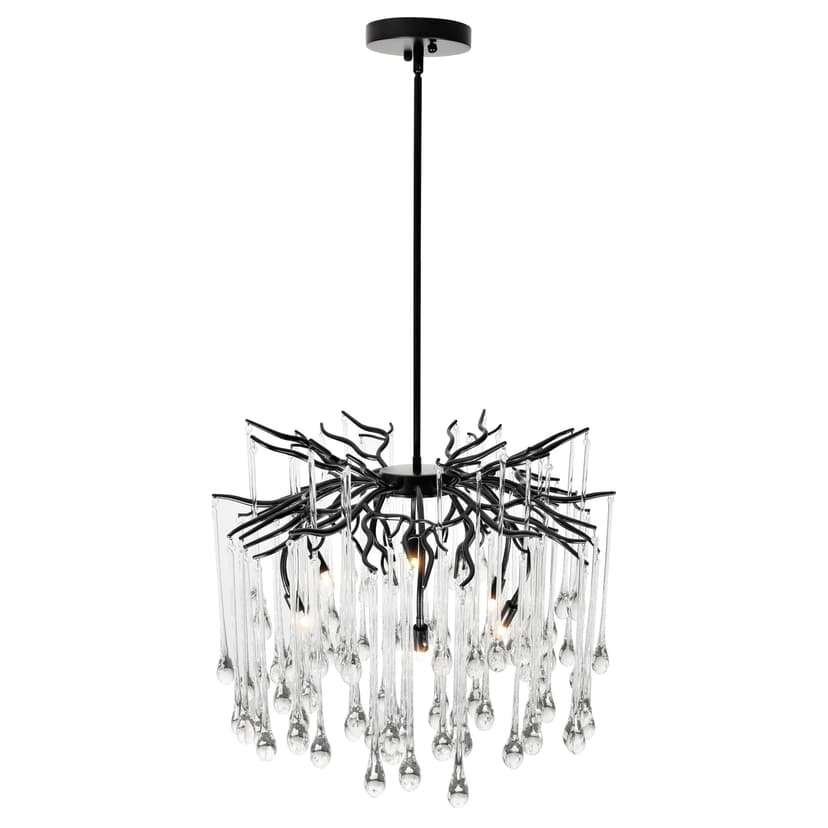 CWI Lighting Anita Indoor 6-Light Chandelier, Black