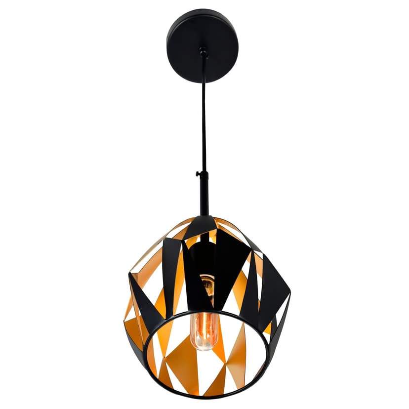 CWI Lighting Oxide 1-Light Black/Copper Mini Pendant