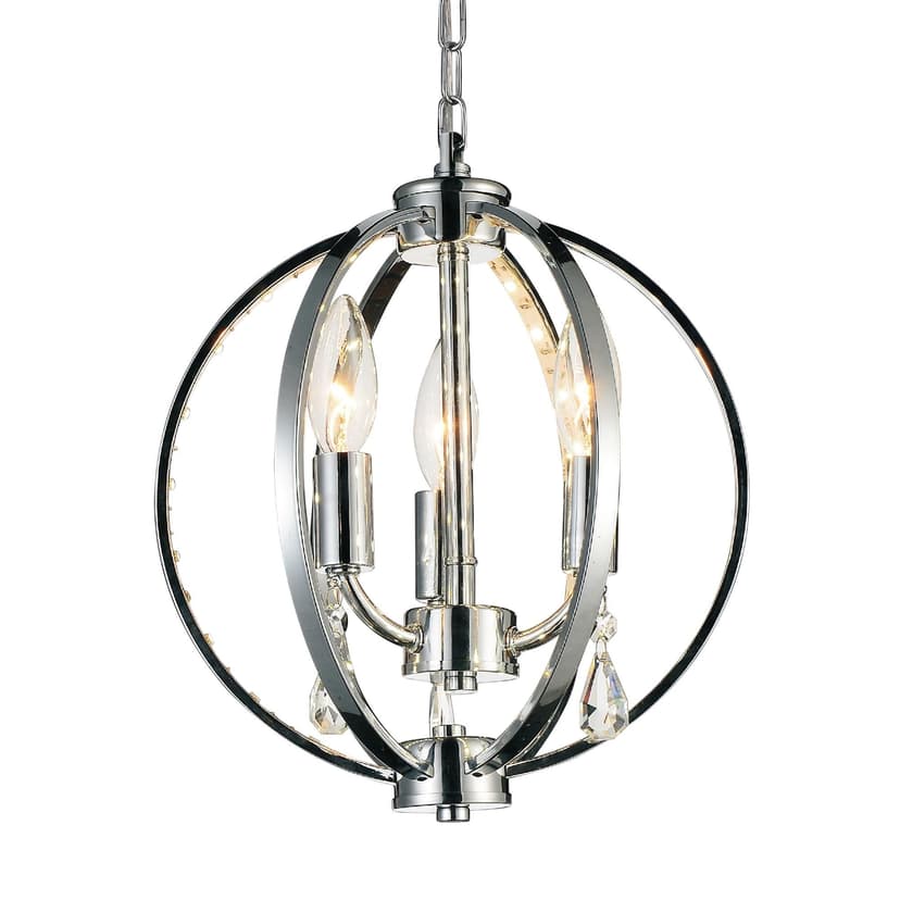CWI Lighting Abia Indoor Up Mini Pendant, Chrome