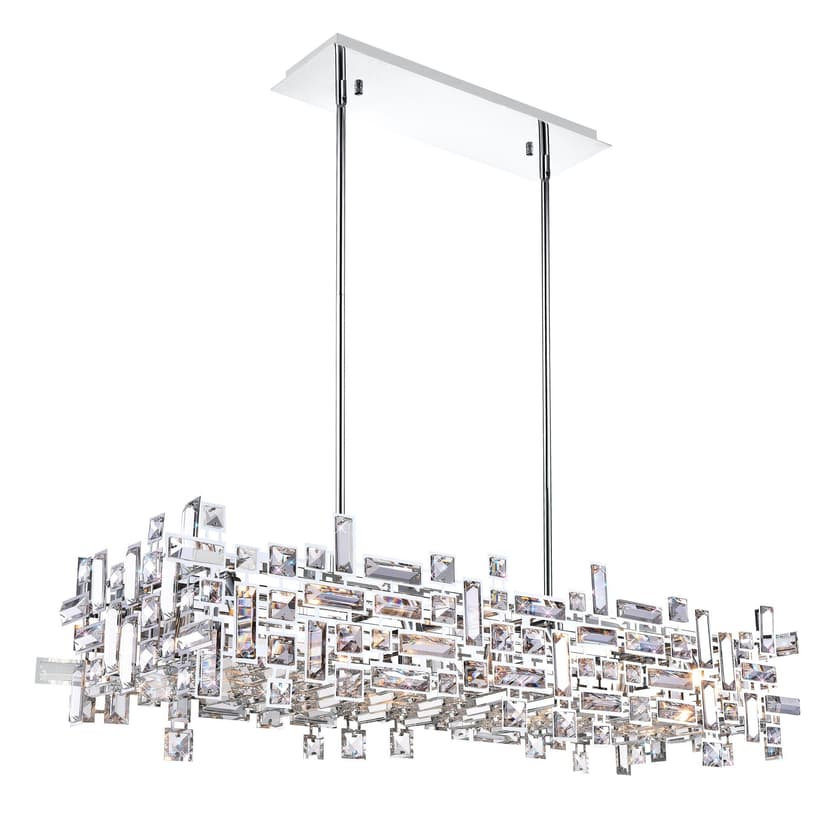 CWI Lighting Arley 12-Light Chrome Island Chandelier